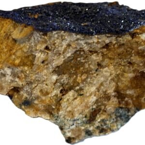 Natural azurite malachite freeform specimen 1 sians emporium Raw azurite and malachite freeform mineral specimen with deep blue crystalline crust on natural matrix